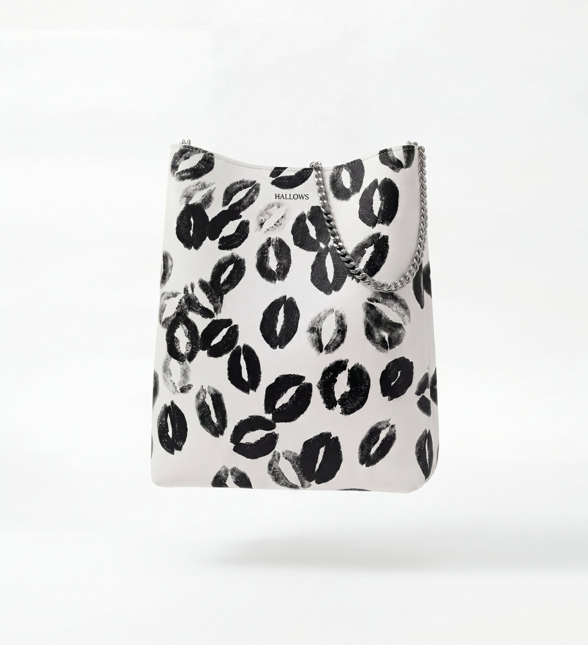 Black Lipstick Kiss Tote Bag