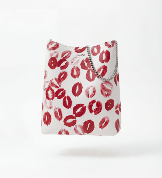 Red Lipstick Kiss Tote Bag