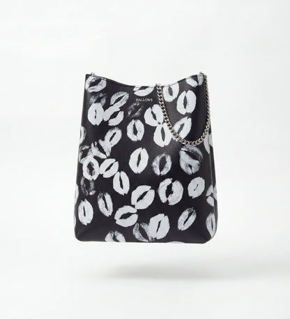White Lipstick Kiss Tote Bag