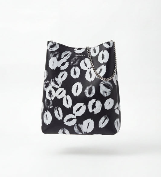 White Lipstick Kiss Tote Bag