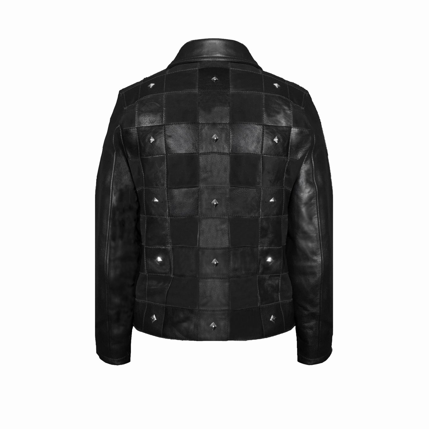 HALLOWS GATE JACKET IN LEATHER WITH STUDS BACK PRODUCT SHOT