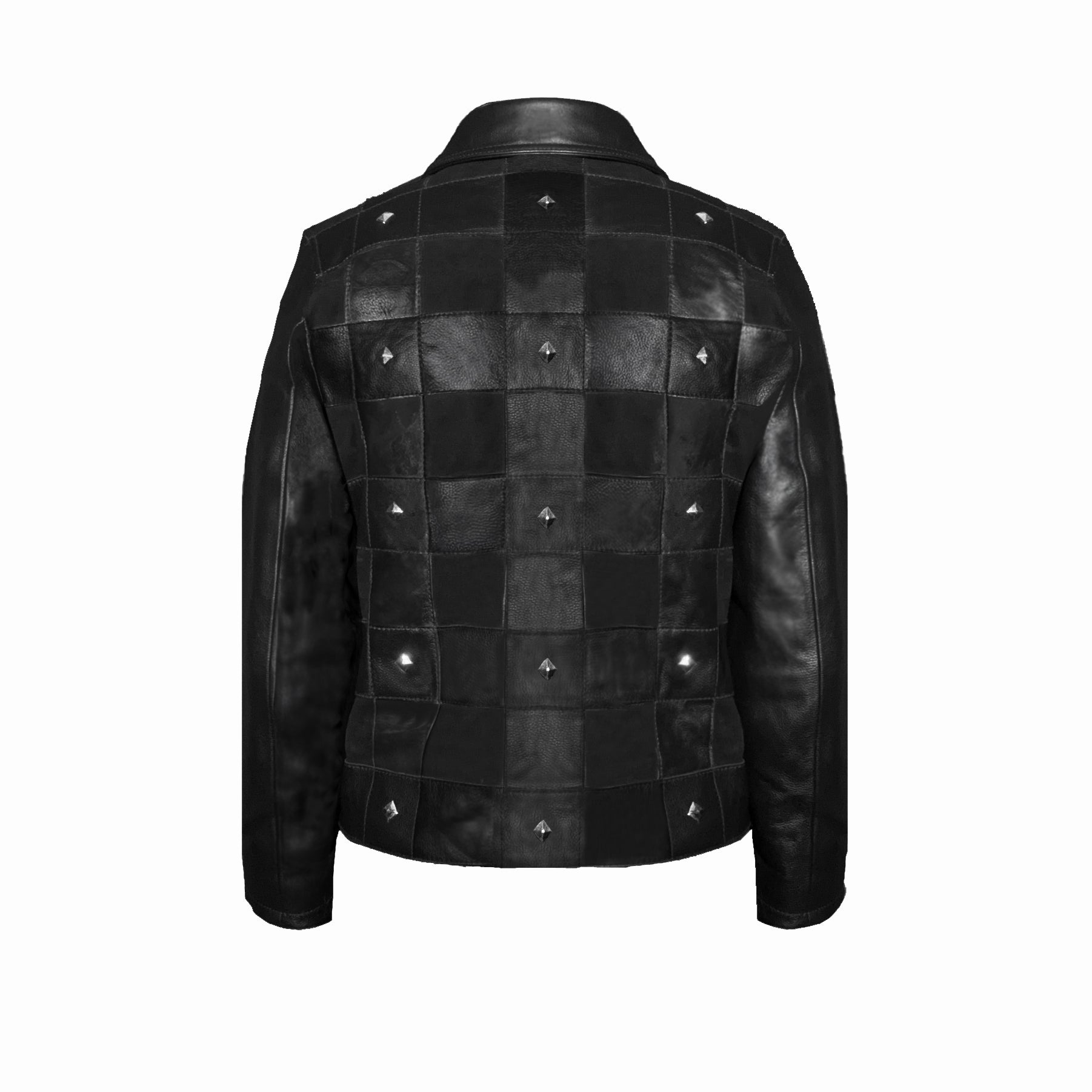 HALLOWS GATE JACKET IN LEATHER WITH STUDS BACK PRODUCT SHOT