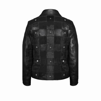 HALLOWS GATE JACKET IN LEATHER WITH STUDS BACK PRODUCT SHOT