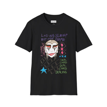 hallows_t-shirt_losing sleep not hope black front logo